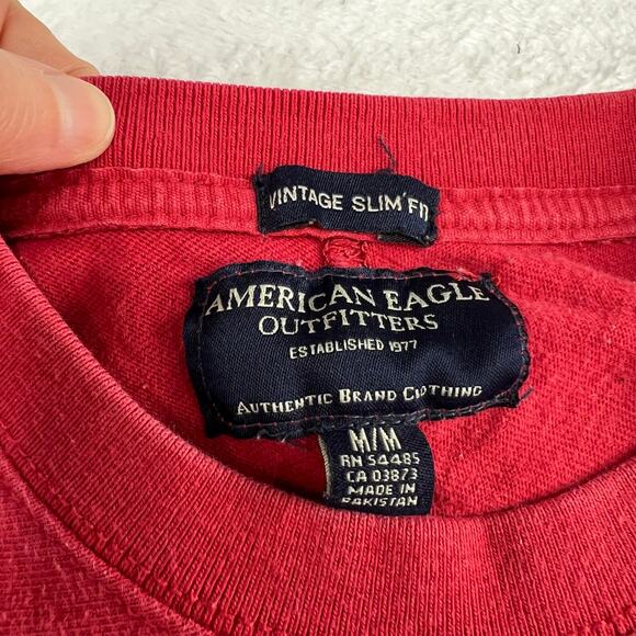 American Eagle Vintage Y2K Honey Brew Graphic Long Sleeve Shirt Men's SZ Medium - Picture 3 of 5